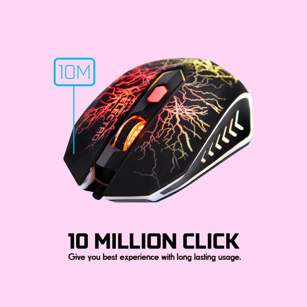 XCraft Classic Gaming Mouse 2400 CPI 4 Button (Wired Mouse)